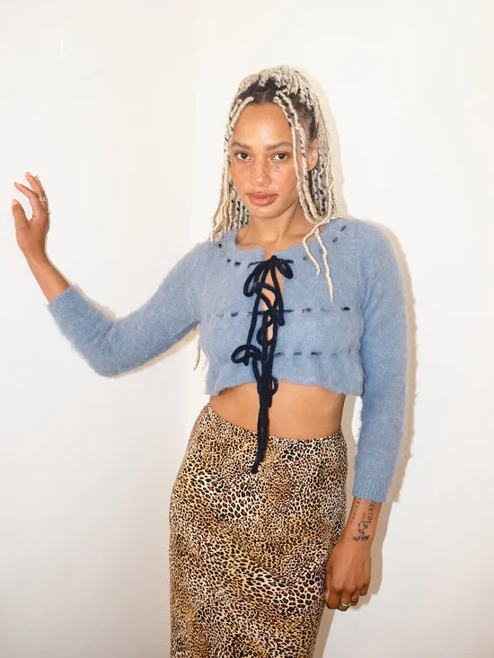 Bambi Knit Cardigan Blue Tops Lisa Says Gah Women