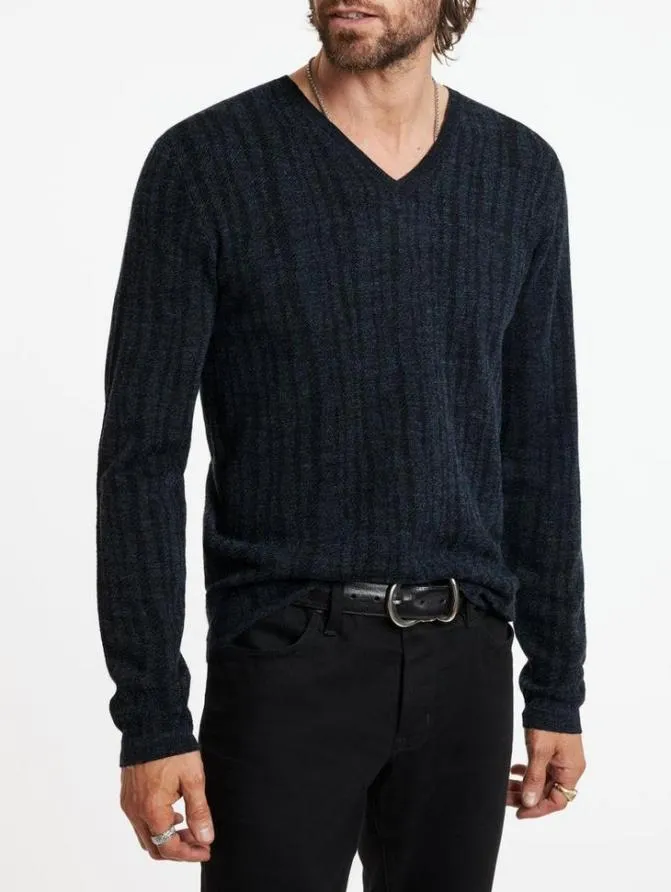 BANDERA VNECK Navy Clothing John Varvatos Sweaters