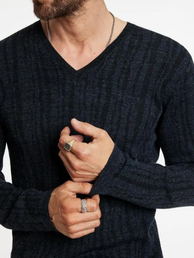 BANDERA VNECK Navy Clothing John Varvatos Sweaters