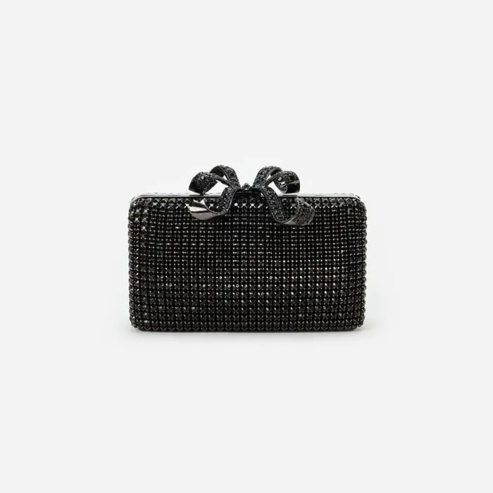 Black Crystal Box Clutch Women Self Portrait Clutch Bags