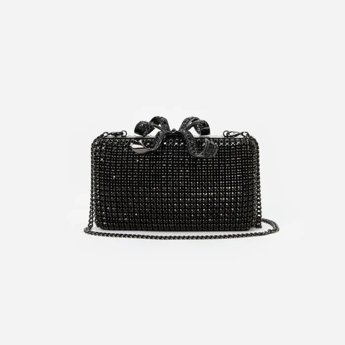 Black Crystal Box Clutch Women Self Portrait Clutch Bags Black Crystal Box Clutch Women Self Portrait Clutch Bags