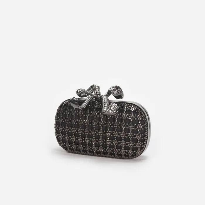 Black Crystal Clutch Bag Women Self Portrait Mini Black Crystal Clutch Bag Women Self Portrait Mini