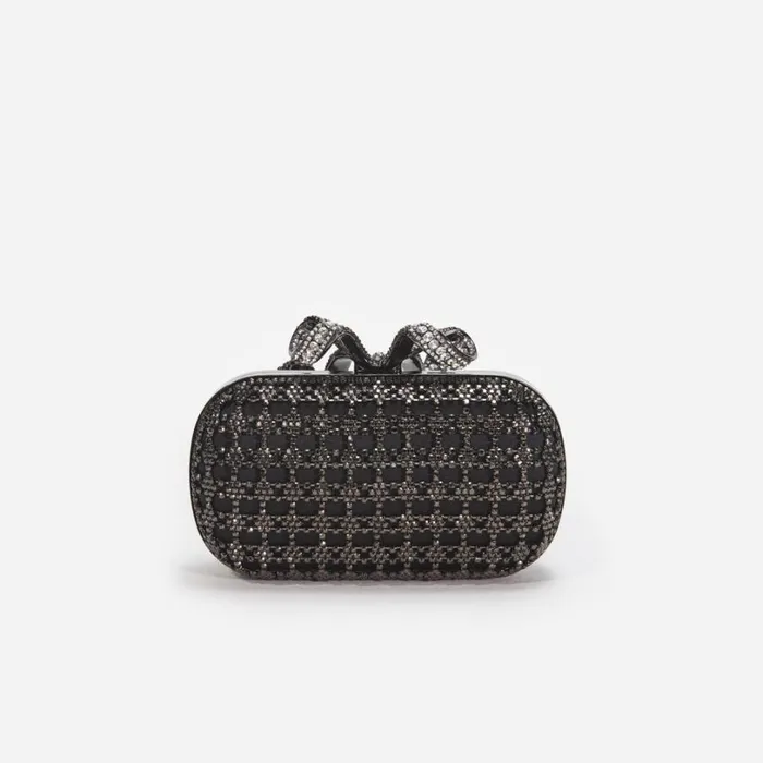 Black Crystal Clutch Bag Women Self Portrait Mini Black Crystal Clutch Bag Women Self Portrait Mini