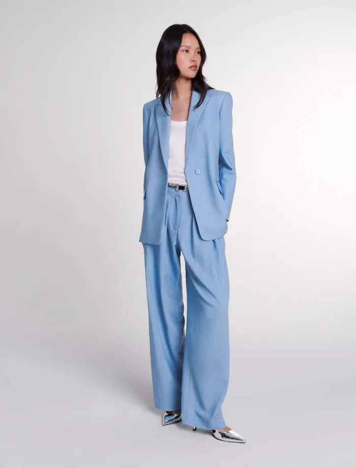 Blazers and Jackets Women Maje Suit Jacket Blue