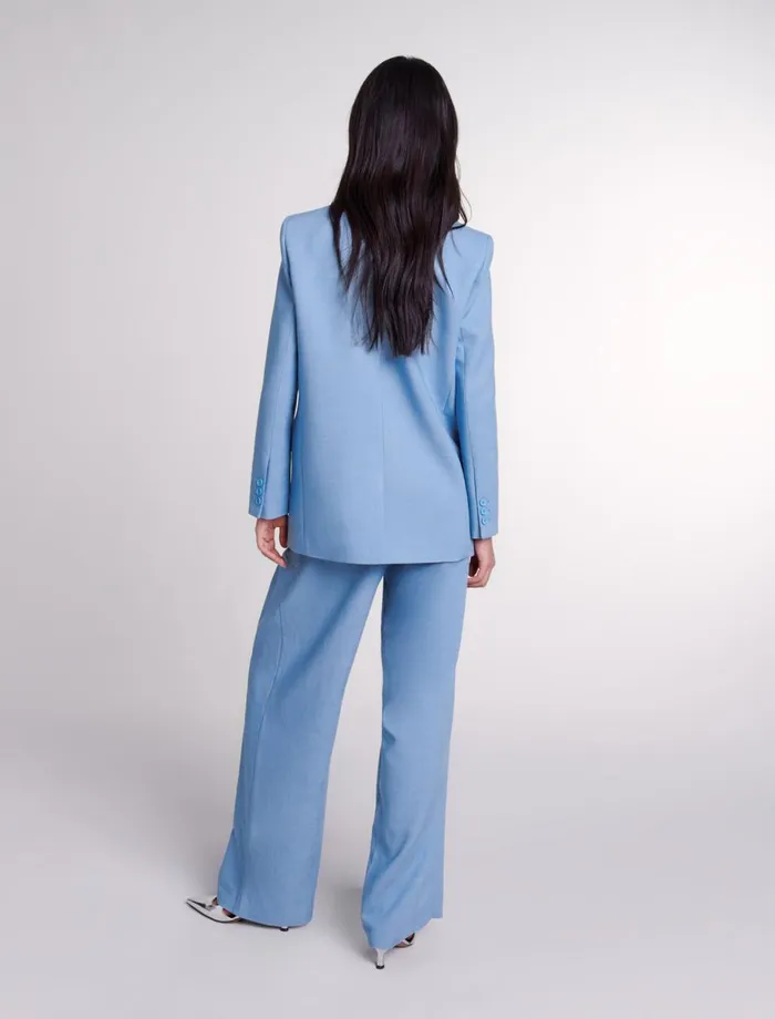 Blazers and Jackets Women Maje Suit Jacket Blue
