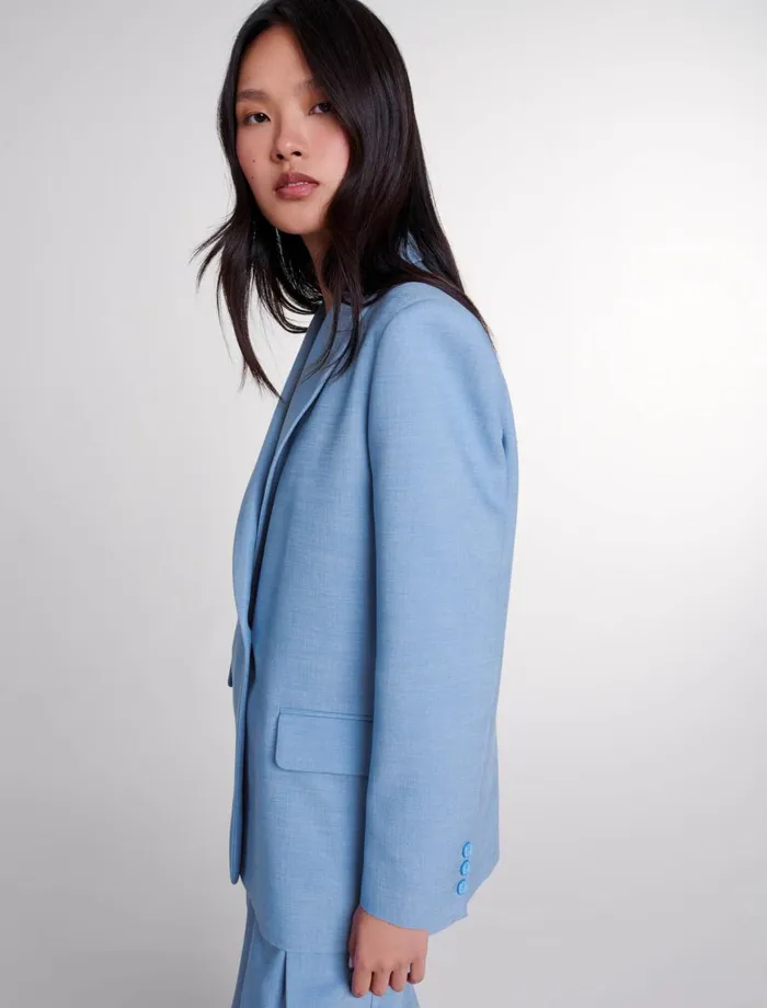 Blazers and Jackets Women Maje Suit Jacket Blue