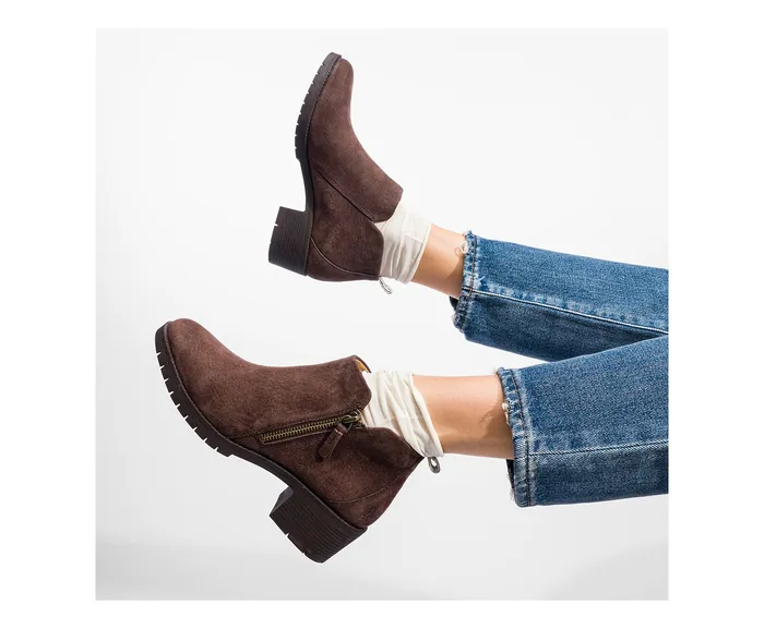 Boots Hadley Side Zip Boot Dark Brown Suede 8211 Hush Puppies Women