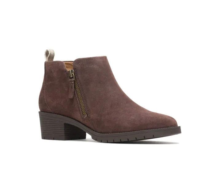 Boots Hadley Side Zip Boot Dark Brown Suede 8211 Hush Puppies Women