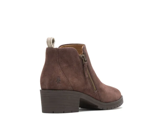 Boots Hadley Side Zip Boot Dark Brown Suede 8211 Hush Puppies Women