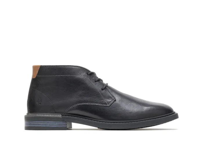 Boots Hush Puppies Men Davis Chukka Boot Black Leather