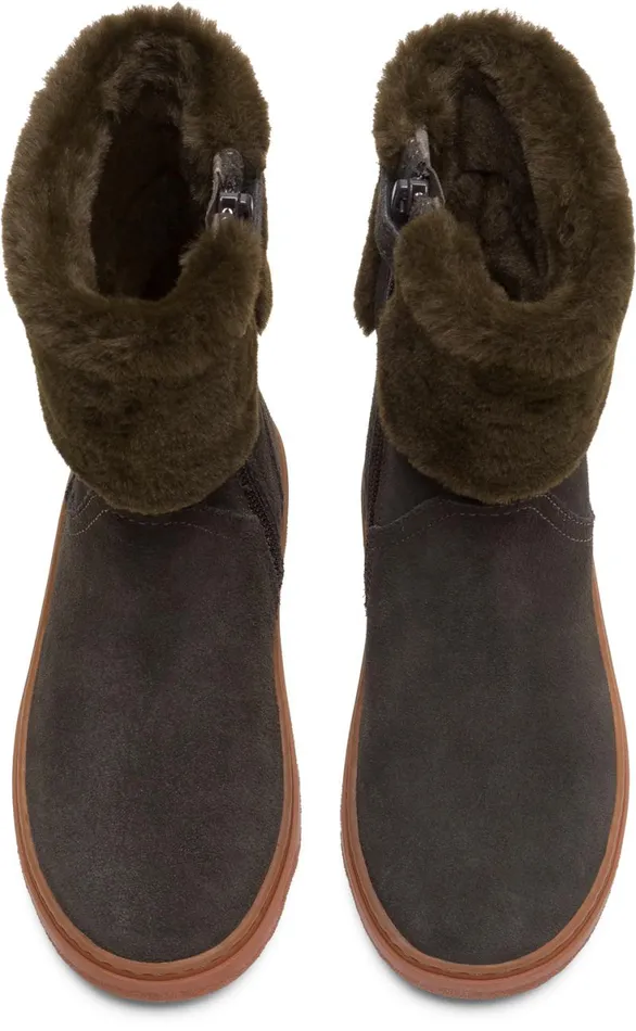 Boots Kids Camper Kiddo Dark Grey Mid Boot For Girls