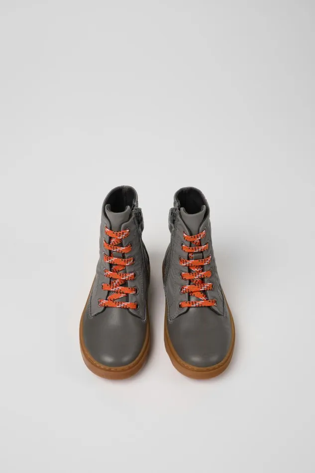 Boots Kids Camper Kiddo Gray Leather And Textile Ankle Boots Boots Kids Camper Kiddo Gray Leather And Textile Ankle Boots
