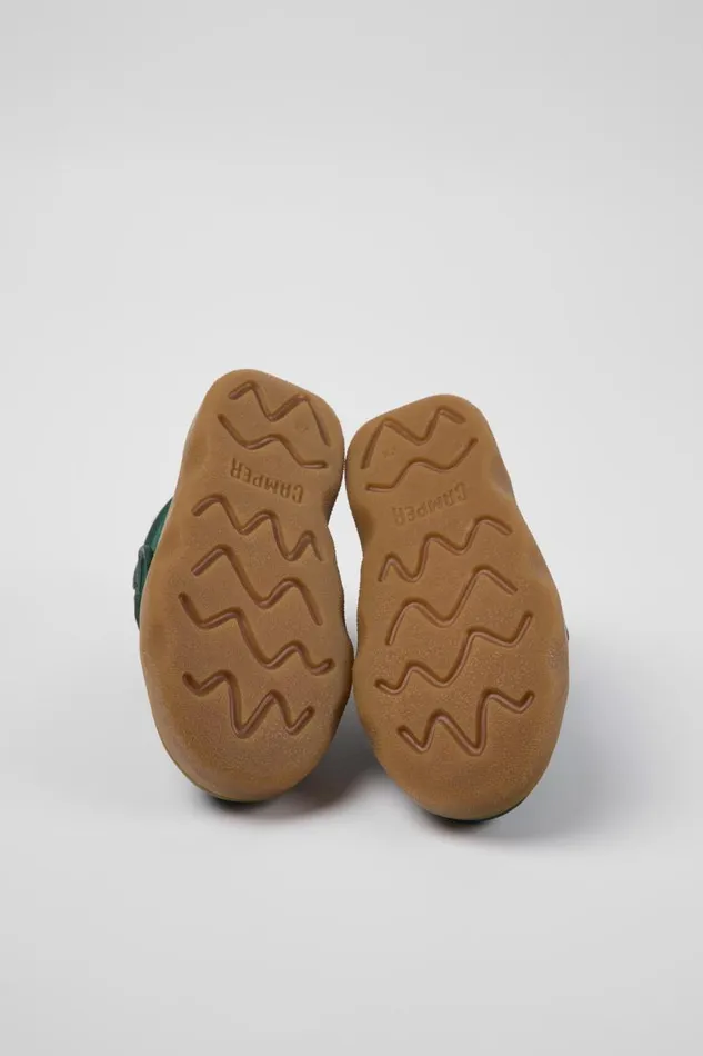 Boots Kids Camper Kiddo Green Leather And Textile Ankle Boots Boots Kids Camper Kiddo Green Leather And Textile Ankle Boots