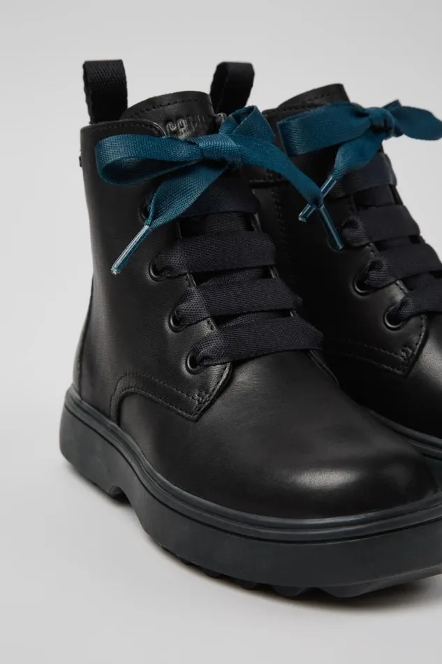 Boots Kids Camper Norte Black Leather Ankle Boots