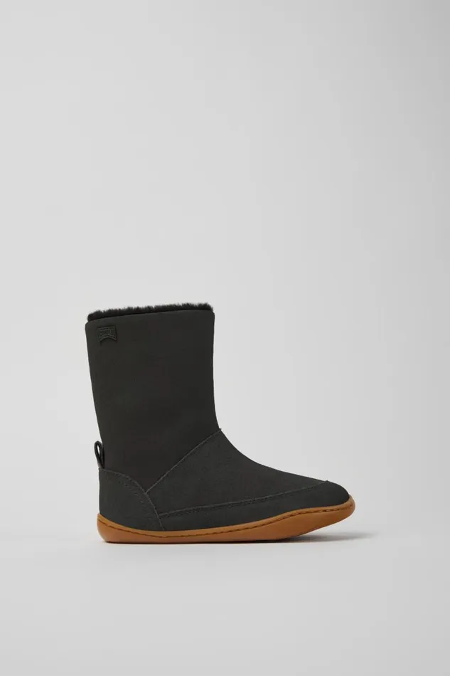Boots Kids Camper Peu Grey Nubuck And Leather Boots Boots Kids Camper Peu Grey Nubuck And Leather Boots