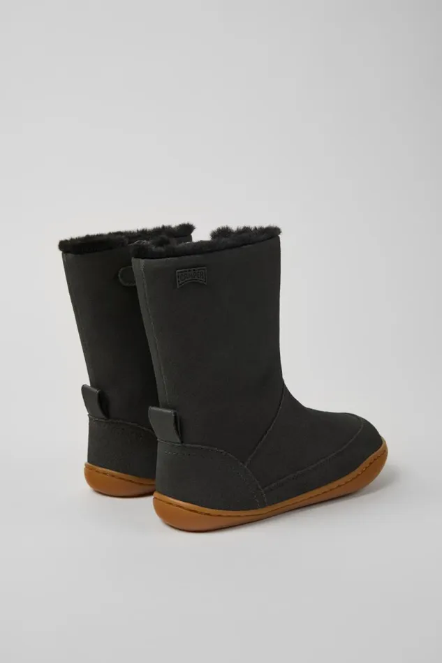 Boots Kids Camper Peu Grey Nubuck And Leather Boots Boots Kids Camper Peu Grey Nubuck And Leather Boots