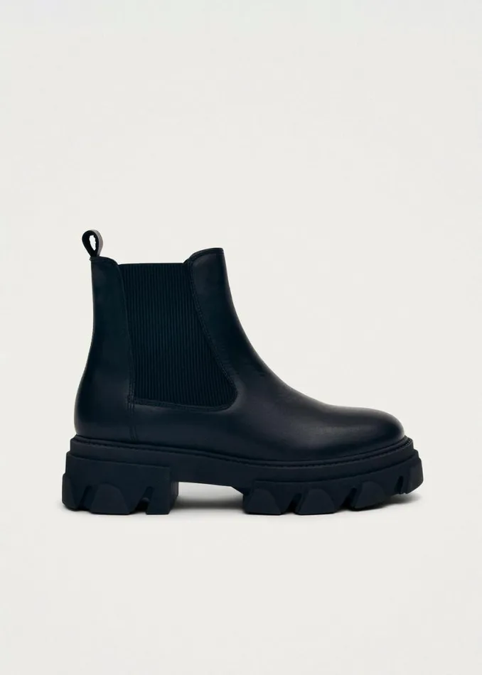 Boots Women ALOHAS Berenice Black Leather Ankle Boots