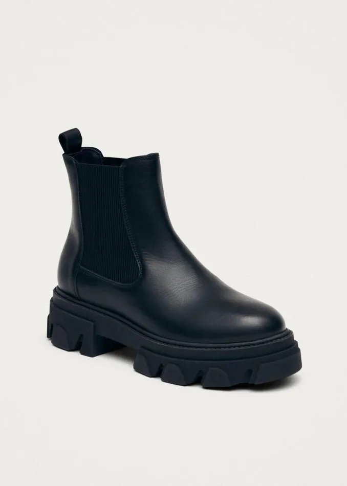 Boots Women ALOHAS Berenice Black Leather Ankle Boots