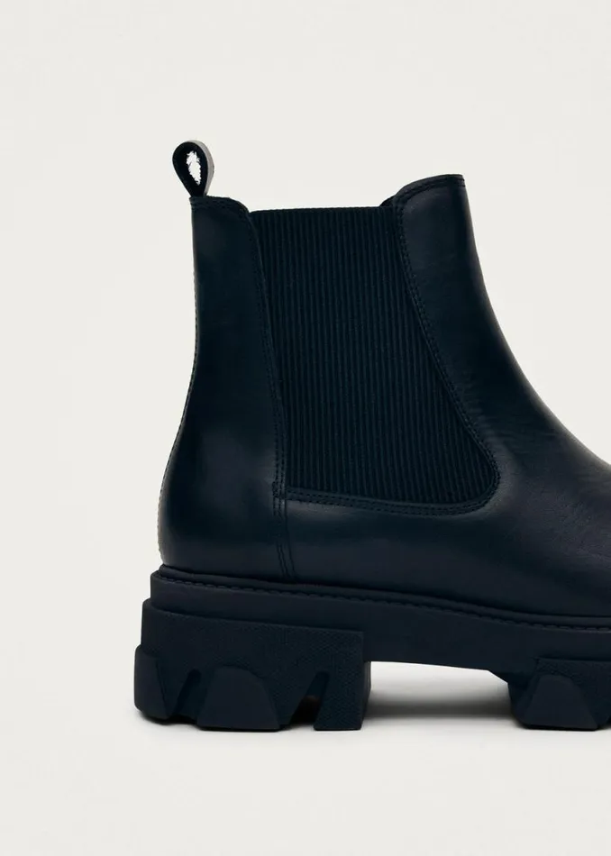 Boots Women ALOHAS Berenice Black Leather Ankle Boots