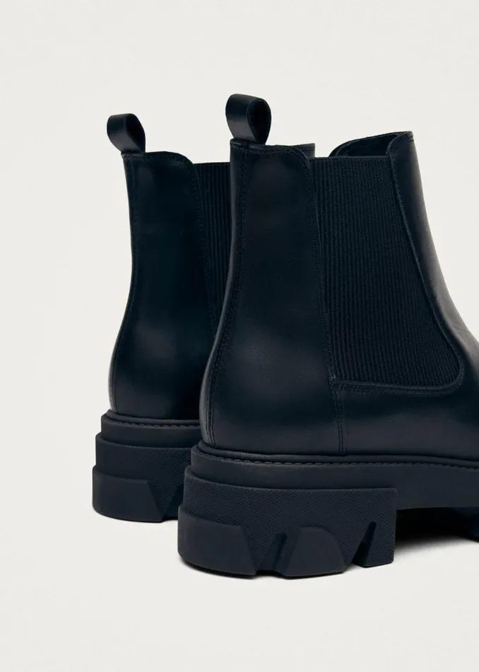 Boots Women ALOHAS Berenice Black Leather Ankle Boots