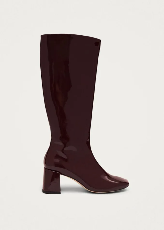 Boots Women ALOHAS Chalk Onix Burgundy Vegan Leather Boots