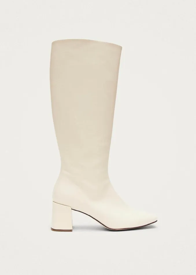 Boots Women ALOHAS Chalk Warm White Vegan Leather Boots