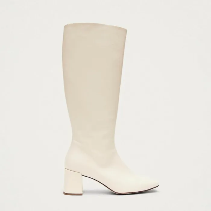 Boots Women ALOHAS Chalk Warm White Vegan Leather Boots