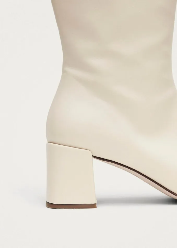 Boots Women ALOHAS Chalk Warm White Vegan Leather Boots
