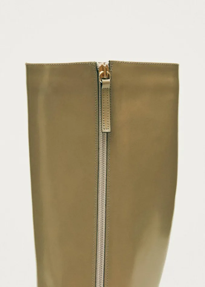 Boots Women ALOHAS East Sleek Khaki Leather Boots