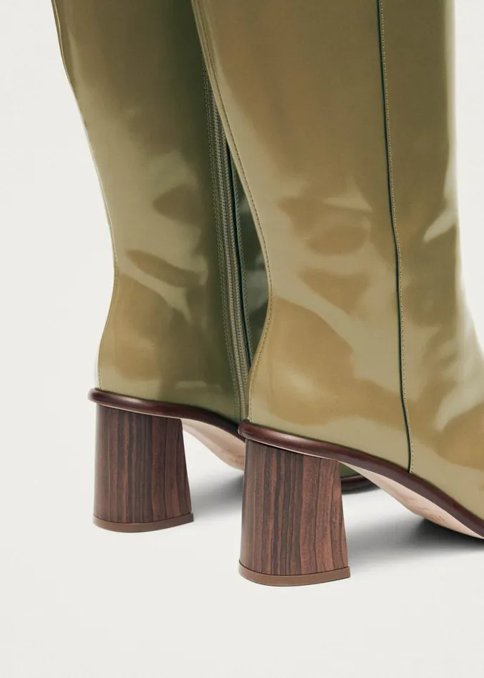 Boots Women ALOHAS East Sleek Khaki Leather Boots