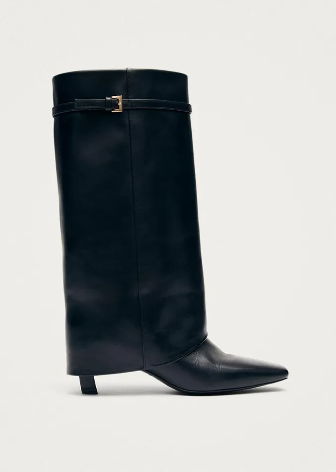 Boots Women ALOHAS Evita Black Leather Boots