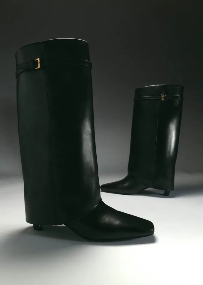 Boots Women ALOHAS Evita Black Leather Boots