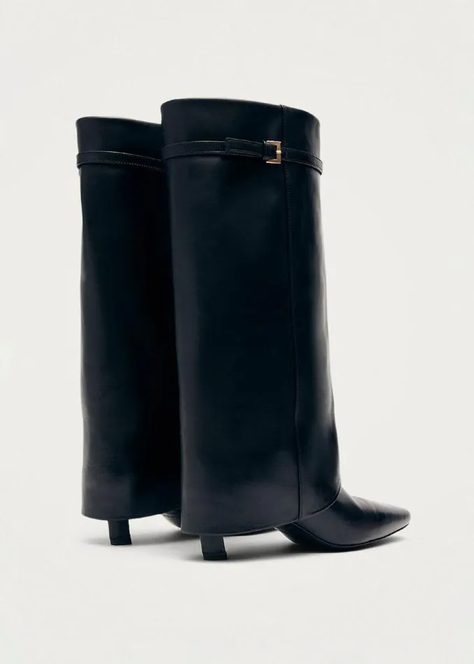 Boots Women ALOHAS Evita Black Leather Boots