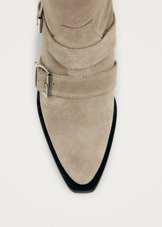 Boots Women ALOHAS Ryder Suede Beige Leather Boots