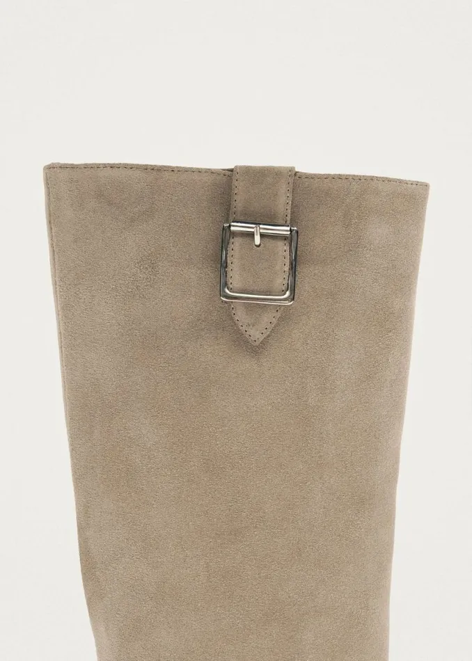 Boots Women ALOHAS Ryder Suede Beige Leather Boots