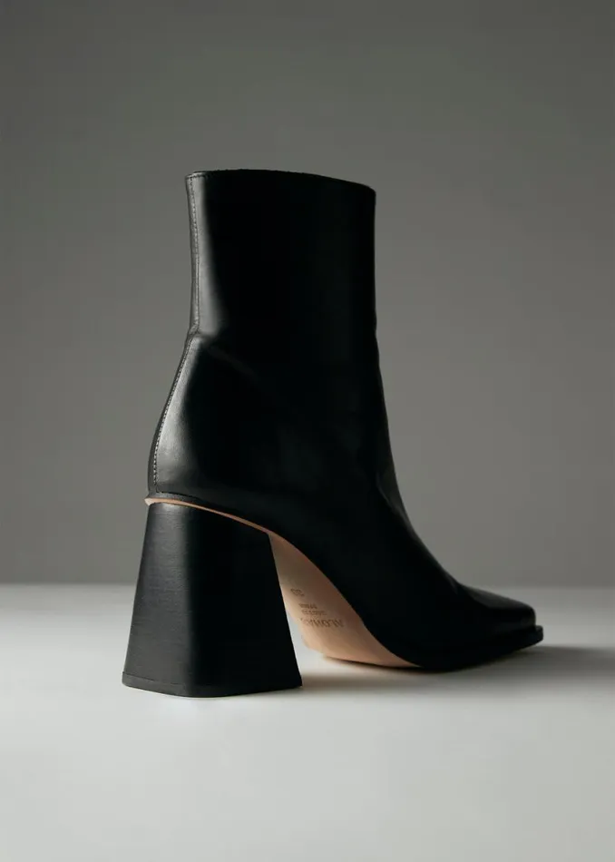 Boots Women ALOHAS South Black Leather Ankle Boots