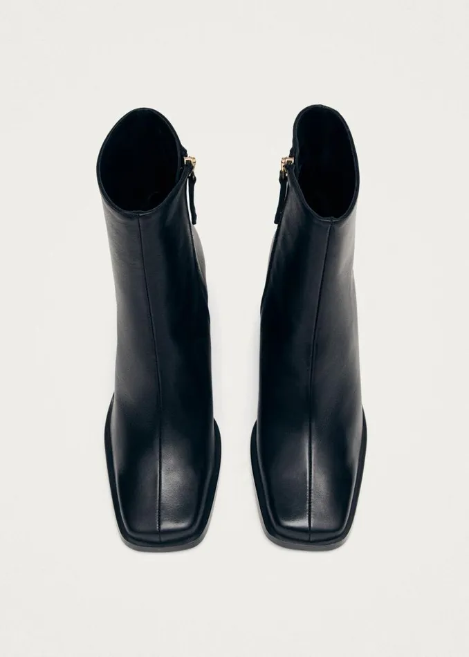 Boots Women ALOHAS South Black Leather Ankle Boots