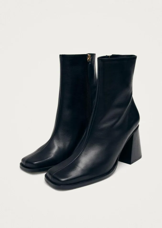 Boots Women ALOHAS South Black Leather Ankle Boots