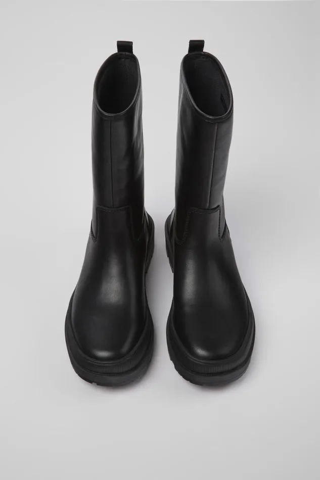 Boots Women Camper Brutus Trek MICHELIN Black Leather Boots Boots Women Camper Brutus Trek MICHELIN Black Leather Boots