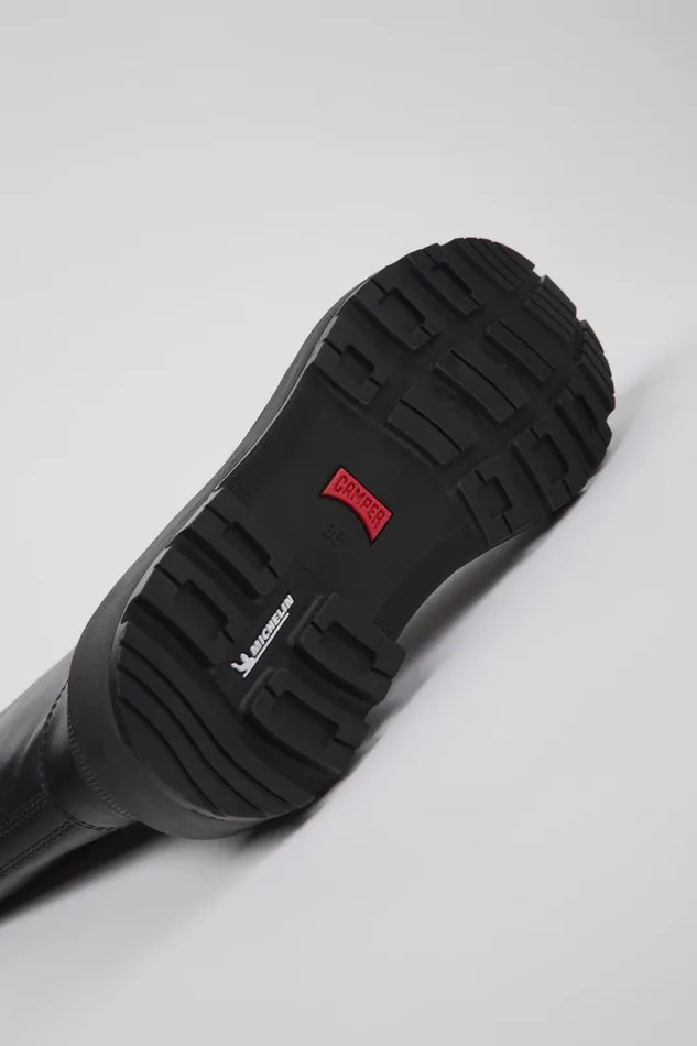 Boots Women Camper Brutus Trek MICHELIN Black Leather Boots Boots Women Camper Brutus Trek MICHELIN Black Leather Boots