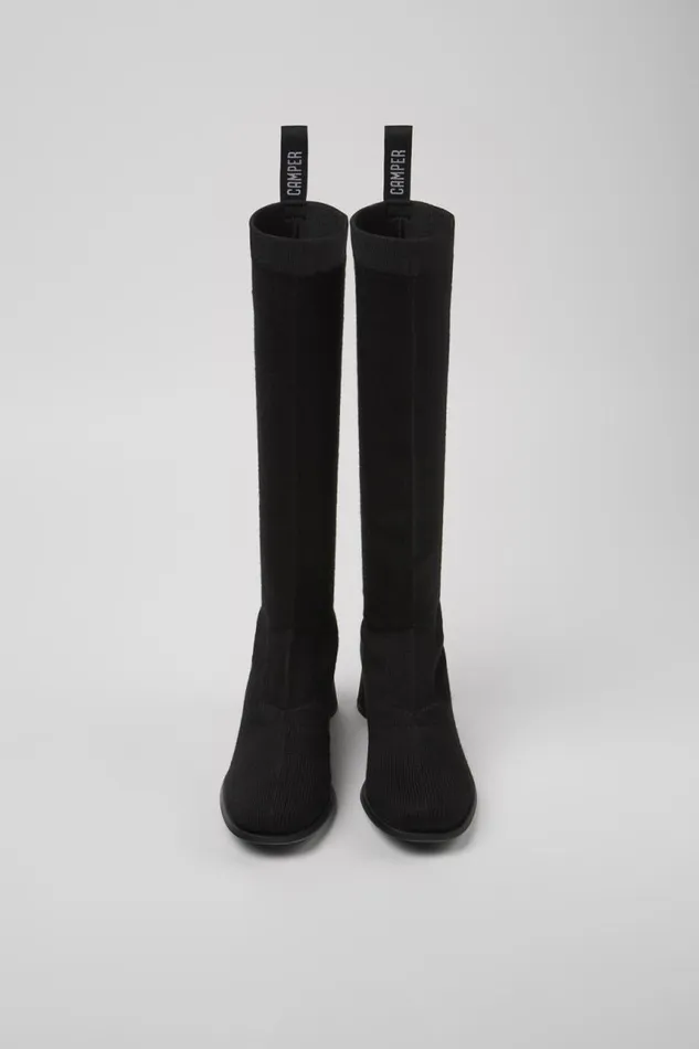 Boots Women Camper Kiara TENCEL Black Textile Highboot