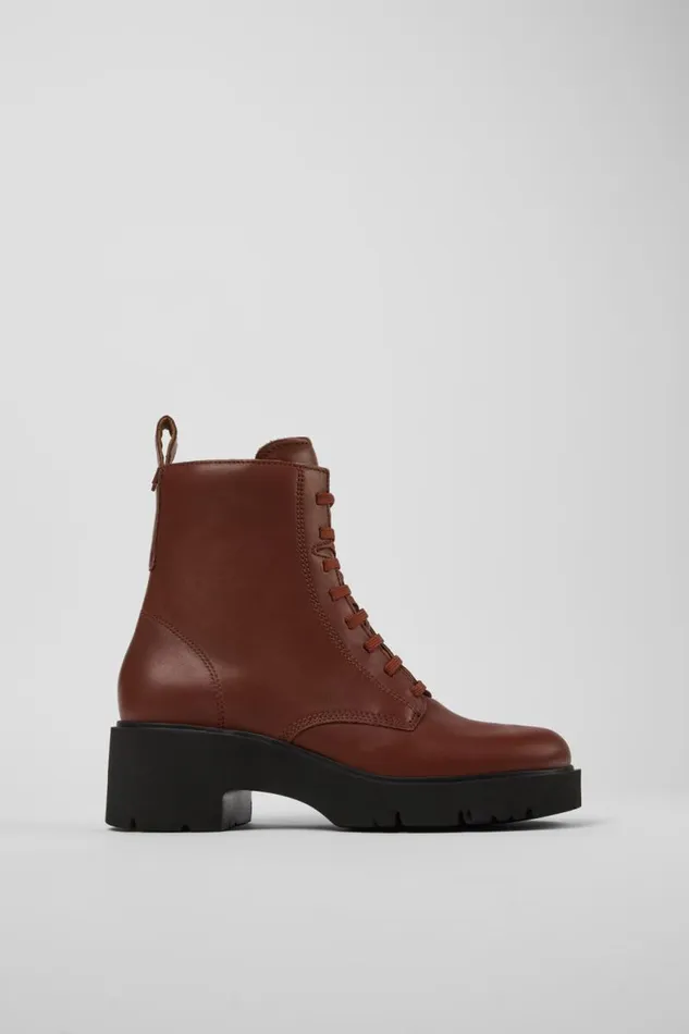 Boots Women Camper Milah Red Laceup Boots Boots Women Camper Milah Red Laceup Boots