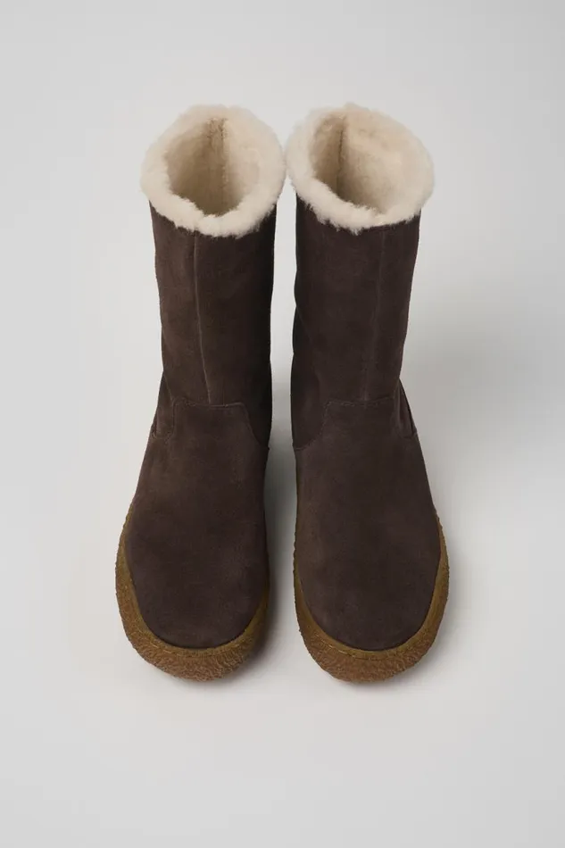 Boots Women Camper Peu Terreno Brown Nubuck Boots