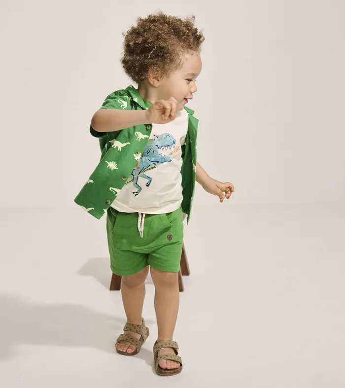 Bottoms Baby and Toddler Hatley Baby and Toddler Boys Camp Green Kangaroo Shorts
