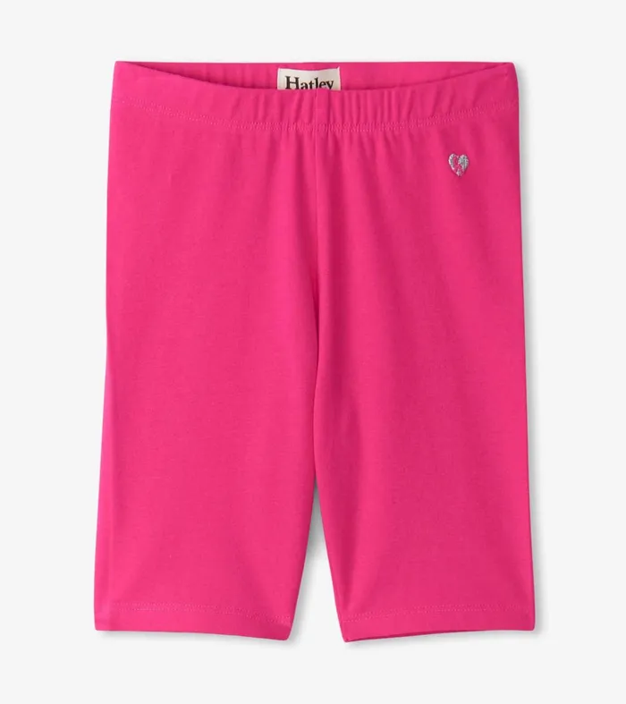 Bottoms Girls Hatley Girls Fuschia Bike Shorts
