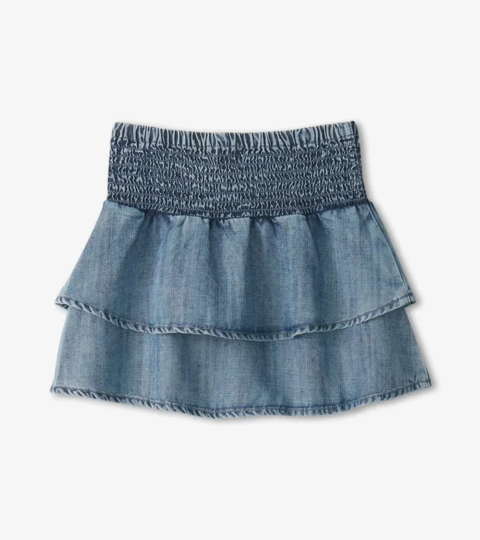 Bottoms Girls Hatley Girls Tencel Smocked Skirt