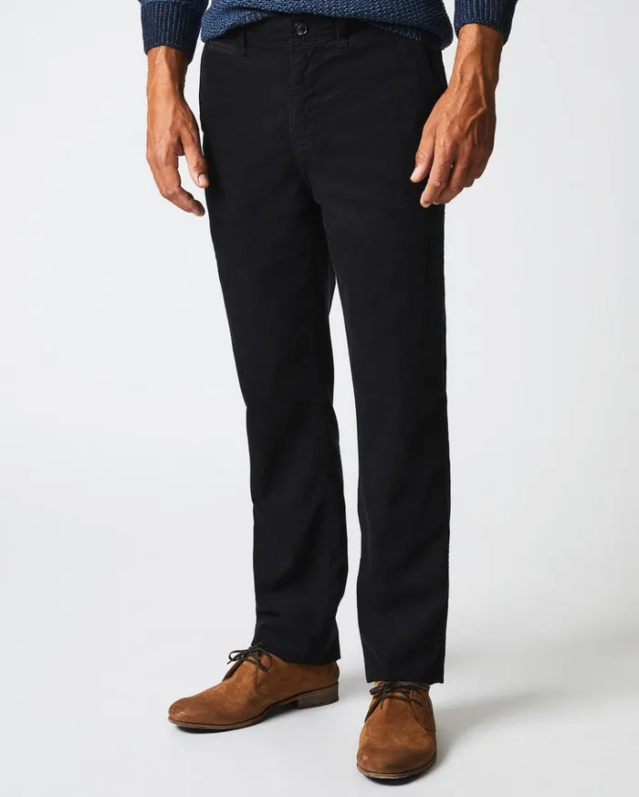 Bottoms Men Billy Reid Cord Chino Pant Black
