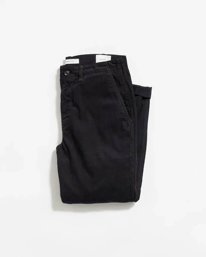 Bottoms Men Billy Reid Cord Chino Pant Black