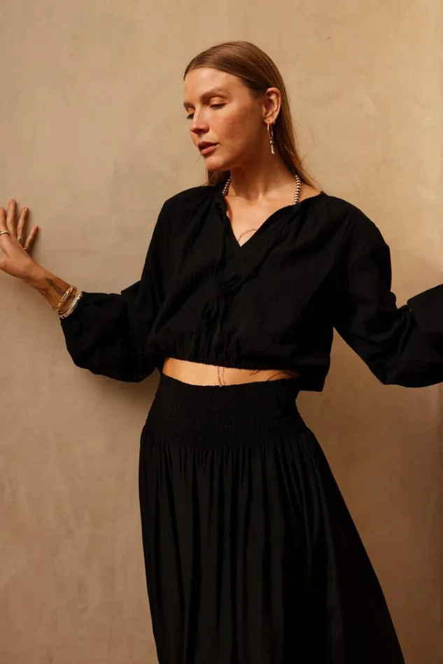 Bottoms Shop Natalie Martin BELLA SKIRT Black Silk