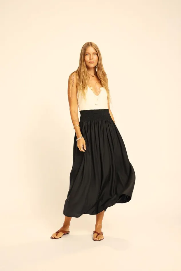 Bottoms Shop Natalie Martin BELLA SKIRT Black Silk
